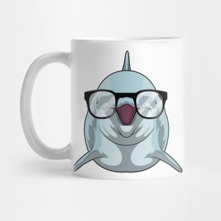 Dolphin as Nerd with Glasses Mug